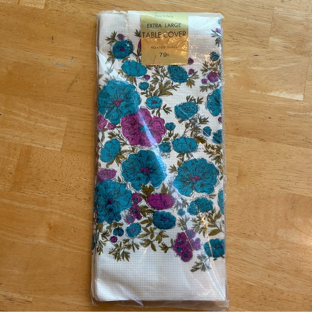 Hallmark 1960’s Paper Floral Table Cloth